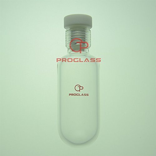 Proglass Glass Pressure Vessel heavy wall 100mL outer diamter 46mm X 110mm length with 15# thread cap