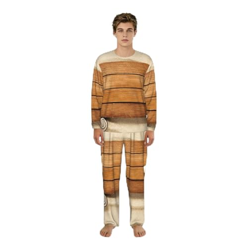 Pyjama homme imprimé océan plage ensemble manches longues du S au 3XL