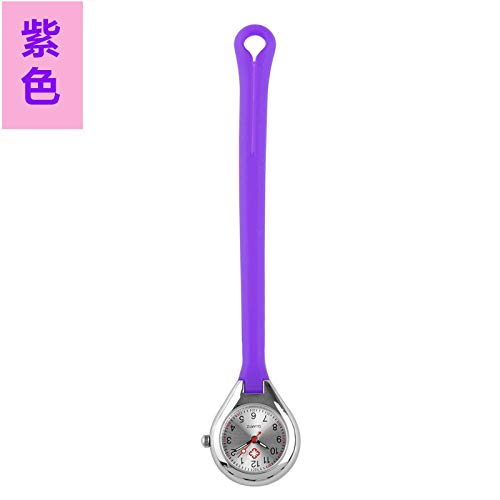 Preisvergleich Produktbild Cxypeng Uhren,Krankenschwester FOB,Medizinische leuchtende Silikon Krankenschwestertisch Brust Stoppuhr Quarz Taschenuhr-lila,Pulsuhr Krankenschwester