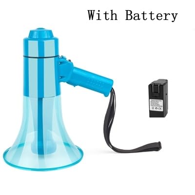 ppARK Megafon Wasserdichtes Megaphon-Speaker mit LED-Licht, integrierter Sirene und Alarmmodi, einstellbare Lautstärke – Leichter Gurt für Kinder TröTe
