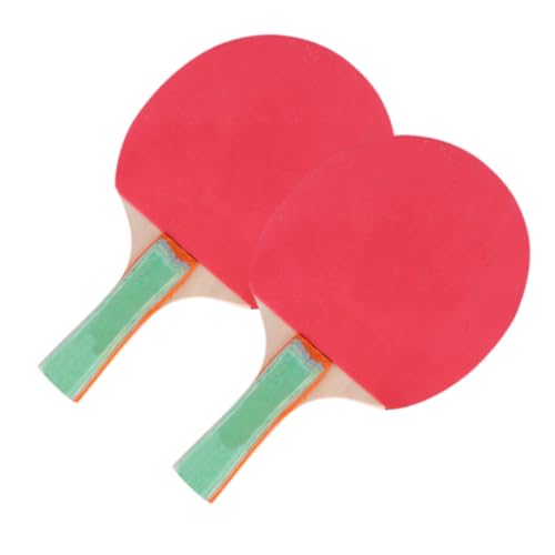 Abaodam Raquetas de Tenis de Mesa Horizontal y Recta para Adultos y Conjunto de Palas y Pelotas Material Duradero y Agarre Cómodo para Entrenamiento y Juego Recreativo Color Aleatorio