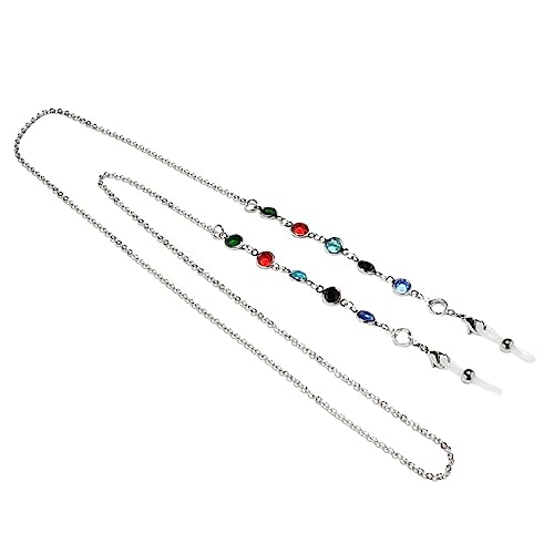 Yardenfun 1pc Eyewear Retainer Beaded Eyeglass Chain Vintage Sunglasses Safety Harness Lanyard Metallic Glasses Eyeglass Chain Holder Eyeglasses Chain Anti-slip Chain Highlighter Tapes