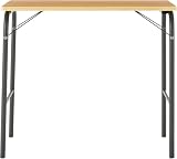 スチールパイプテーブル ダークグレー 幅80×奥行50×高さ70cm 折りたたみ式