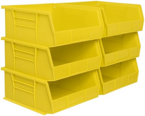 Akro-Mils 30235 AkroBins Plastic Storage Bins, Space-Saving Stackable Bins for Garage, Pantry, Craft Organization, 11-