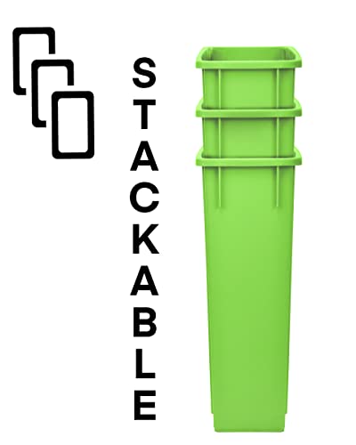 Image of Alpine Slim Trash /Recycling Receptacle (Lime Green)