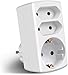 EXTRASTAR Mehrfachsteckdose 3-Fach Steckdosenadapter, 2 Euro+1 Schuko Steckdose Kindersicherung, Zwischenstecker für Büro, Heim oder Reise, Weiß (1 Stück) Steckdose AC günstig Kaufen-EXTRASTAR Mehrfachsteckdose 3-Fach Steckdosenadapter, 2 Euro+1 Schuko Steckdose Kindersicherung, Zwischenstecker für Büro, Heim oder Reise, Weiß (1 Stück)