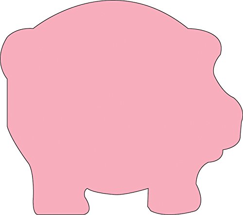 SHAPES ETC. 50 Sheets Pig Sticky Notepad 3in Self-Stick Cute Barnyard Animals Farm Crafts Messages Memo Note Reminders Teacher Supplies Lunch Box Notes Classroom Notepads Communication USA Made