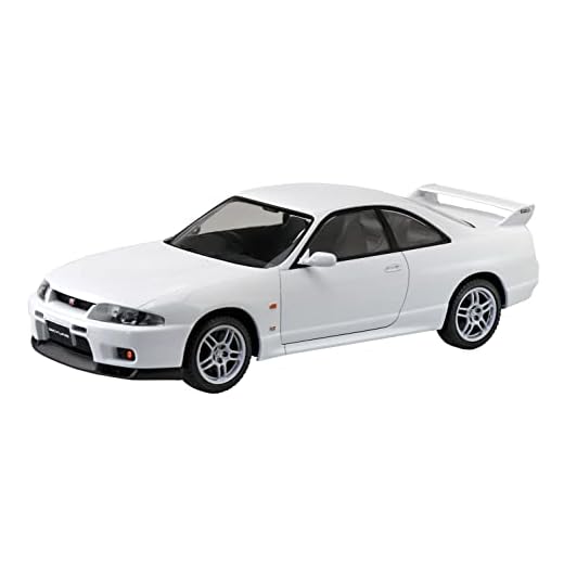 Aoshima Bunka Kyozai 1/32 The Snap Kit Series Nissan R33 Skyline GT-R, blanco, plástico codificado por colores, modelo 15-C