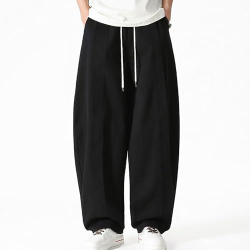 Mens Casual Harem Pants Drawstring Elastic Waist Trousers Beach Lightweight Pants Comfy Oversized Pant with Pocket2