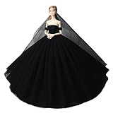 Bridal Doll Clothes Wedding Dress for 11.5inch Girl Doll Outfits Party Princess Gown 1/6 Dolls Accessories (Style E)