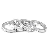 DCVAMOUS Alloy Aluminum Hub Centric Rings 73.1 to 63.4, Set of 4 - Performance Spigot Hubrings fit 63.4mm Vehicle Hub and 73.1mm Wheel Center Bore Compatible with Ford Jaguar Lincoln