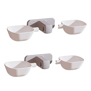 Romisbaba 590J Wandmontierte Katzennäpfe Set 2 Stück