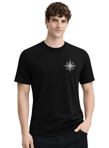 Image of ADRO Mens Printed Cotton T-Shirts Pack of 3 | Regular Fit Graphic Tshirt | Breathable Modern Stylish Casual T Shirt for Travel Gym Daily Lifestyle