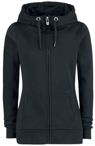 Sudadera negra Black Premium mujer con cremallera frontal y aislamiento termico ligero