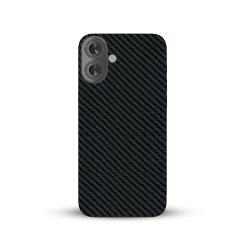 Vinilo de fibra de carbono para iPhone 16 calcomanía de protección posterior