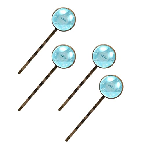 Barrettes à cheveux femme flocon de neige bleu d'hiver pince ornement