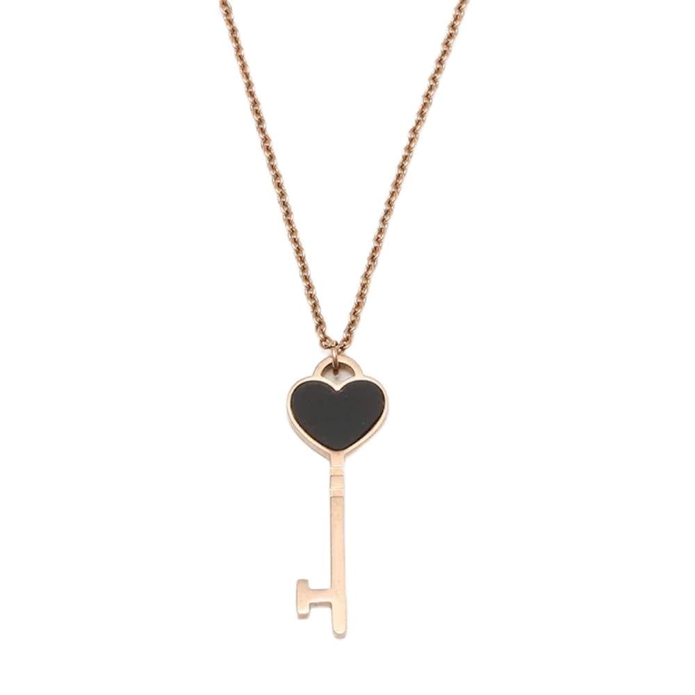Collier coeur clé cadeau idéal avec pendentif os de pêche