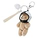 FeiYeup Plush Bear Keychain with Helmets Fashionable Bag Decorative Pendant Creative Soft Stuffed Animal Charm for Backpacks Key Chain