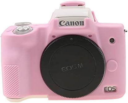 M50 Silicone Cover, TUYUNG Rubber Silicone Camera Case Cover Skin for Canon EOS M50 Digital Camera, Pink