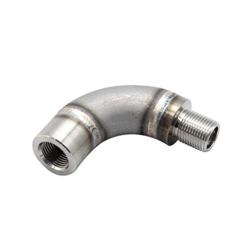 RuleaxAsi Encaixe restritor de sensor de oxigênio estilo J de aço inoxidável universal com inserções