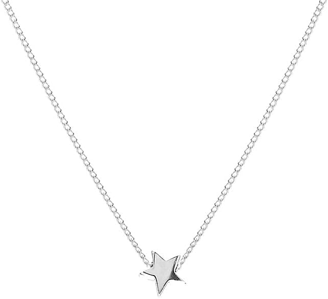 Tiny Boxed Star Silver Necklace