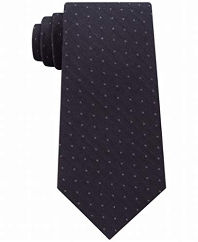 Calvin Klein Mens Silk Pindot Neck Tie Black O/S