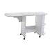 Southern Enterprises Eaton Rolling Craft Station Sewing Table 31.5" Wide, White Finish