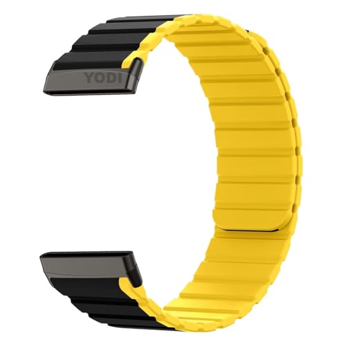 Image of YODI Watch Band Compatible with Fitbit Versa 4 / Fit bit Versa 3 / Fitbit Sense /Sense 2 Band, Soft Replacement Silicone Wristband for Women Flexible Waterproof Sport Watch Strap for Men Large
