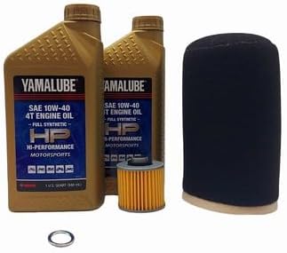 Yamaha Raptor 700/700R (2006-2026) Oil and Air Filter Change Kit Yamaha Part# 4X7-13440-09-00, (2) LUB-10W40-FS-12, 1S3-14451-01-00