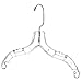 Mainetti Clear Plastic Clothes Hangers 100 Pack | 17-Inch Space Saving Hangers with 360 Swivel Metal Hook & Notches for Straps | Closet Hangers Ideal for Shirts, Tops, Dresses and Jackets (5400SCR)