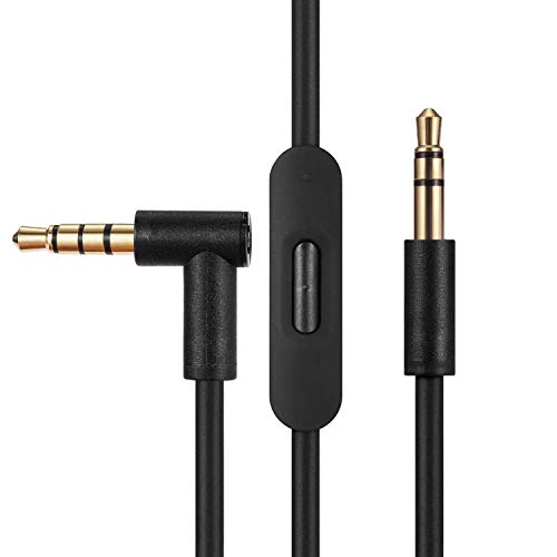 Saipomor Solo Replacement Audio Cable with in-line Microphone and Control Compatible with Beats by Dr.Dre Headphones Solo Studio Pro Detox Wireless Mixr Executive Pill (Black)