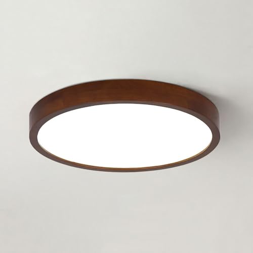 RXPVUXE Lámpara de Techo empotrada LED de Madera, luminarias de Techo Regulables de 3000 K a 6000 K con Control Remoto, lámpara de Techo Minimalista Moderna para Dormitorio, Cocina, Pasillo, lavadero