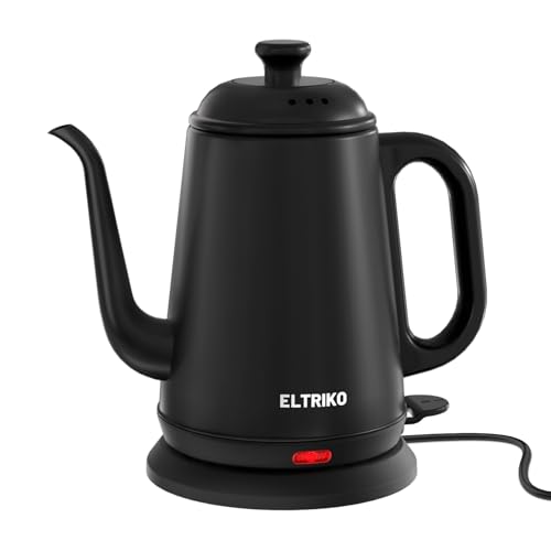 ELTRIKO Gooseneck Electric Kettle, 1L Water Boiler, Pour Over Coffee & Tea, 1000W Fast Heating,...