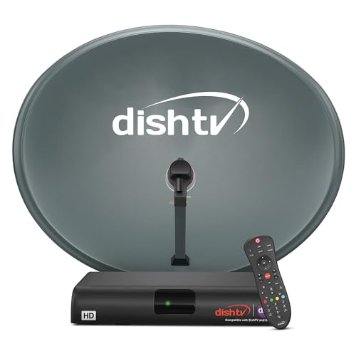 Image of Dish TV HD Set Top Box | DTH Connection | 3 Months Flexi HD Pack | + Prime Lite | 5 HD Channel As Per Choice | 190+ Channels Free for 4 Years | Free Installation & Service (Gujarati HD Pack)
