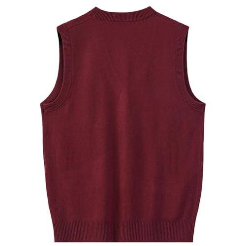 Men's Sweater Vest Classic Argyle V Neck Sleeveless Knitted Cardigan Relaxed Fit Casual Soild Button Waistcoat2