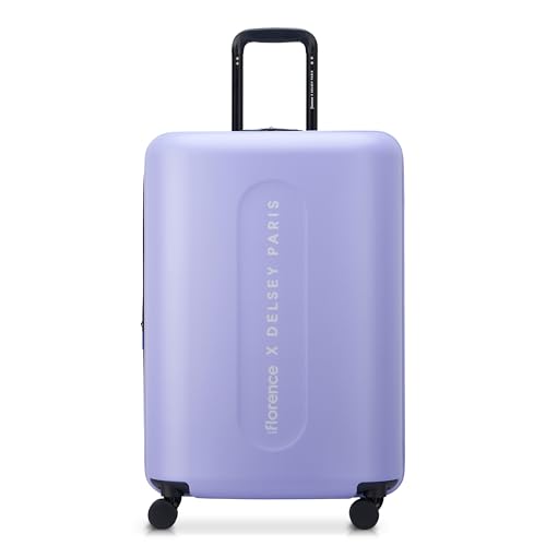 florence by mills Catch Flights - Equipaje expandible rígido con Ruedas giratorias, Color Lavanda, a Cuadros, tamaño Mediano de 24 Pulgadas, Equipaje expandible con Ruedas giratorias, Lavender,