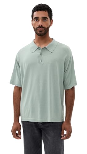 FRAME Men's Cotton Silk Polo Sweater