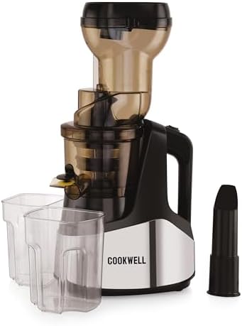 Cookwell Cold Press Slow Juicer and Ice Cream Maker, Stainless Steel (500W)