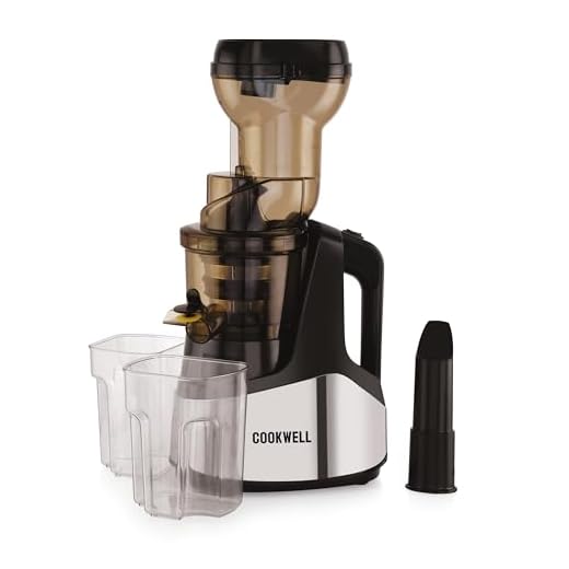 COOKWELL Cold Press Slow Juicer And Ice Cream Maker, 500 Watt, Stainless Steel