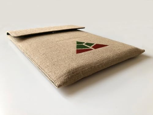 Funda para portátil MacBook de yute beige anti-roces 5