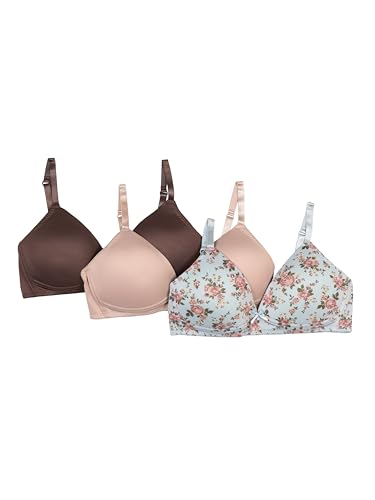 TAHARI Girls' 3-Pack Molded Wireless Bras