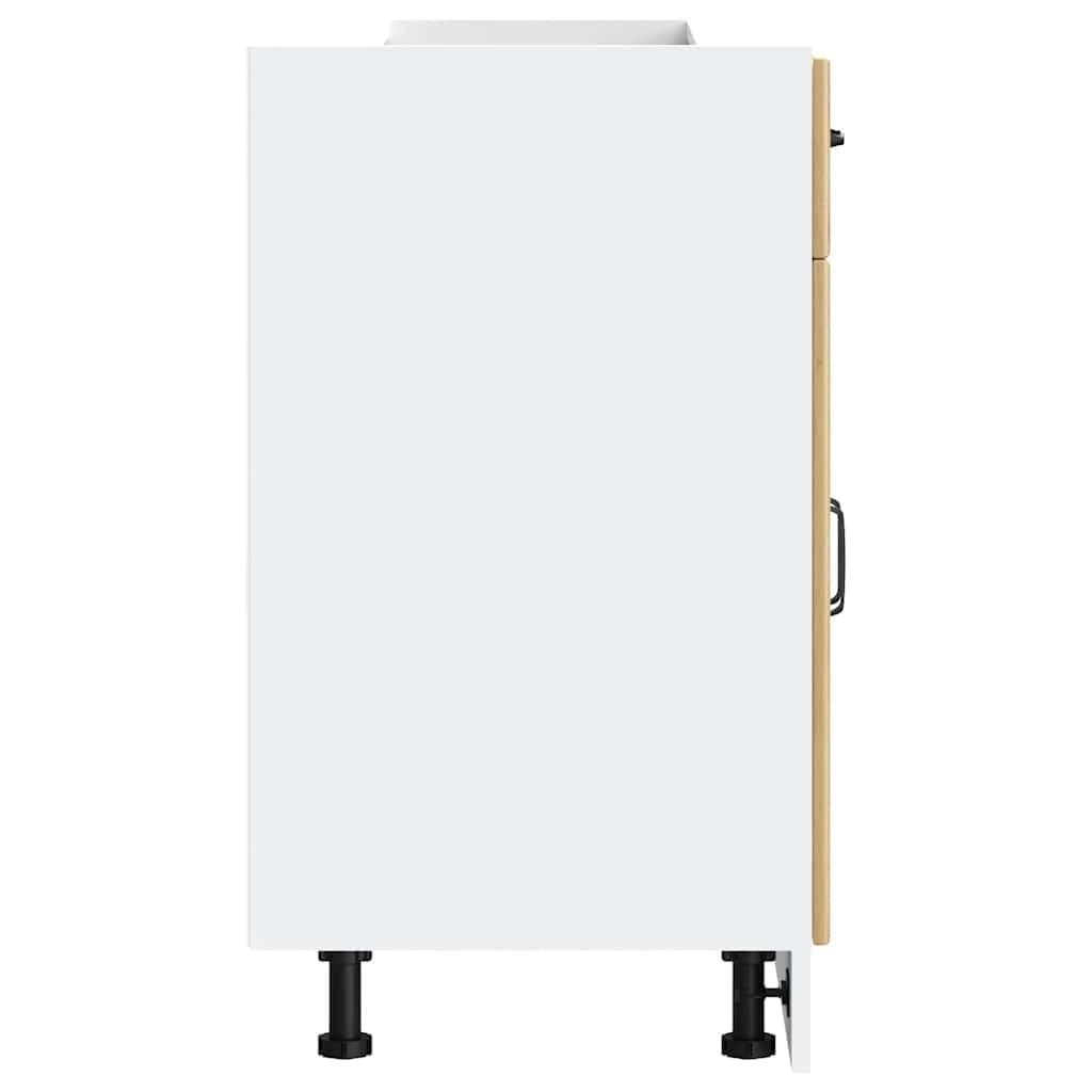 vidaXL Mueble Bajo De Cocina Lucca Roble Artesanal, Mueble Bajo De Fregadero Con Cajón