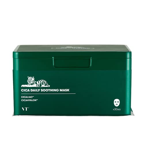 VТ Cosmetics - Cica Daily Soothing Mask, 30 Pieces - Moisturising and Soothing Sheet Masks