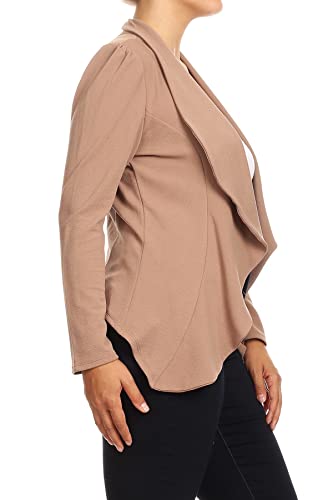 Women's Plus Size 3/4 Sleeve Casual Office Work Open Front Blazer Jacket Made in USA2