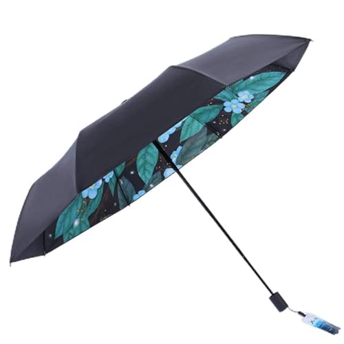 Parapluie soleil et pluie motif feuilles, cadeau idéal