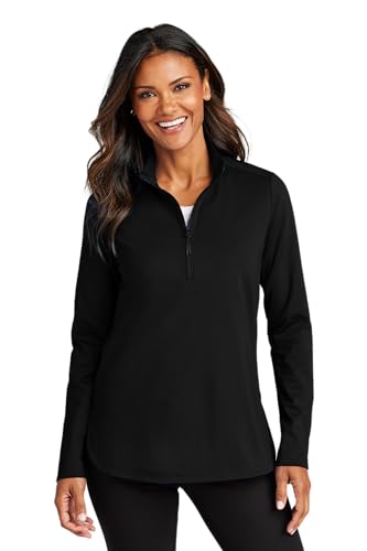 Port Authority Women's Carbon-Free Double-Knit Quarter-Zip Pullover