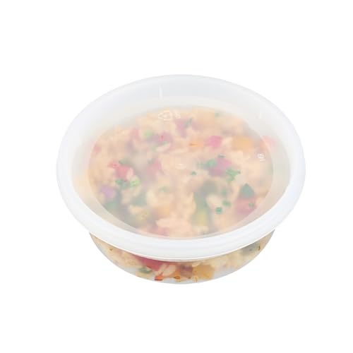 Restaurantware-Asporto 8 Ounce Deli Containers With Lids, 100 Microwavable Round Soup Containers - Clear Plastic Lids Included, Do Not Contain BPA, Clear Plastic Soup Containers, Disposable by Restaurantware - Image 9