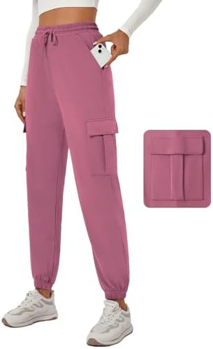 YOYOYOGA Women's Joggers Pants Pockets Sweatpants Drawstring High Waisted Sweatpants Lounge Workout Running Track Pants