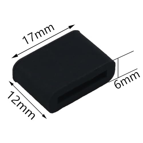 12 unidades de amortiguadores de goma reemplazables para bandeja de freidora 0.67x0.47x0.24 pulgadas, accesorios negros para 4QT 6QT 8QT, hechos de silicona alimentaria resistente a altas temperaturas miniatura 3