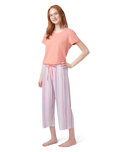 Image of HUE Women's Spring Pajama Separates Soft Whimsical Print Pjs with Flowers, Animals, Garden Themed Pjs, Cocktails